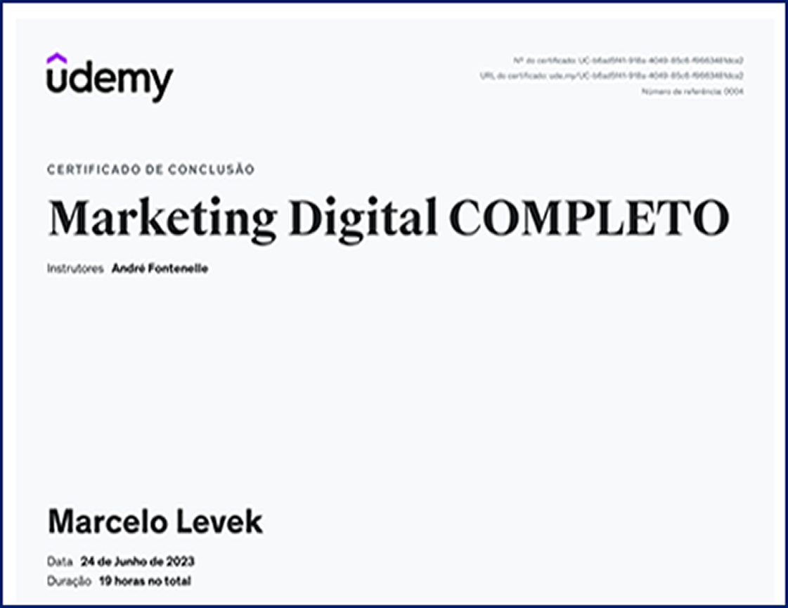 Certificado Marketing Digital